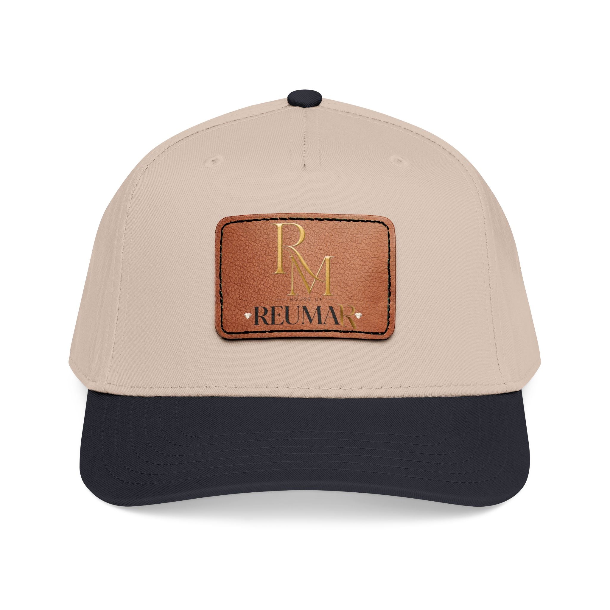 Leather Patch Baseball Cap - Monogram RM Reumay