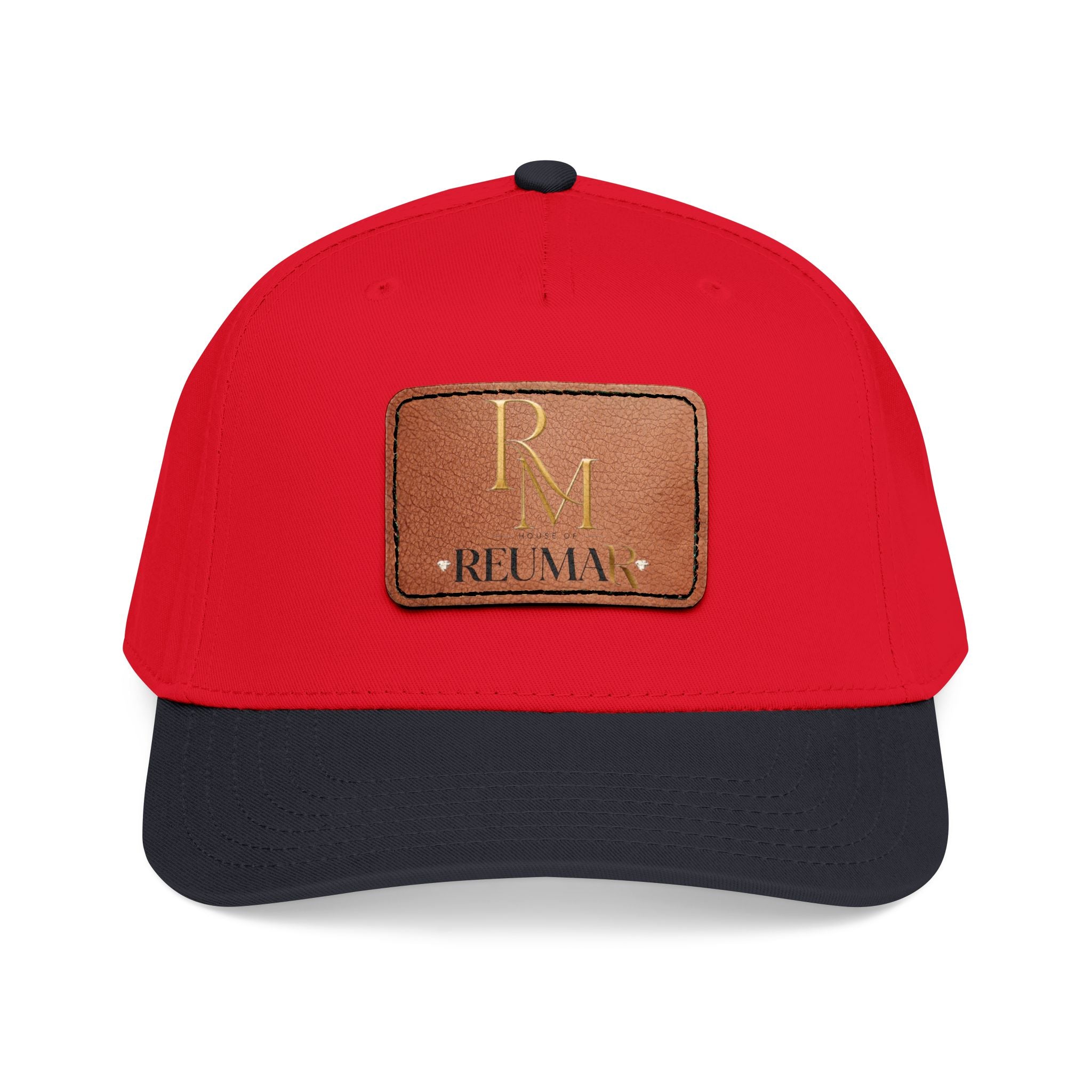 Leather Patch Baseball Cap - Monogram RM Reumay