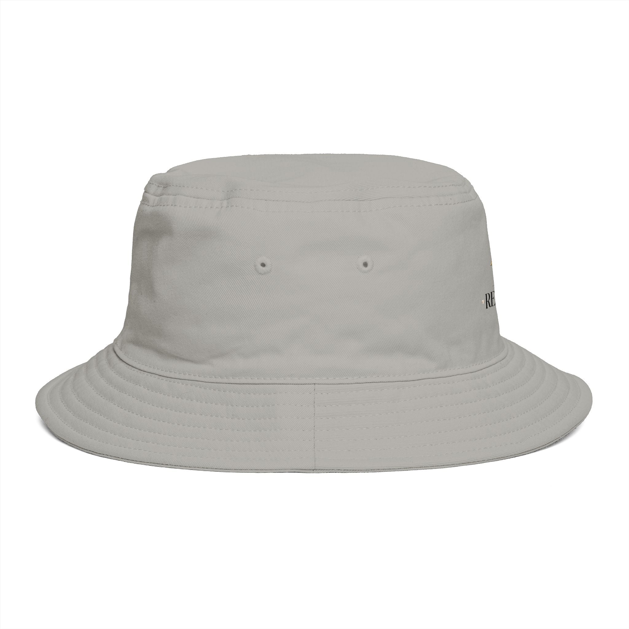 Bucket Hat — RM Reimay Gold Monogram Embroidered Logo