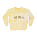 Refined Gold Tie-Dye Crewneck Sweatshirt — “REUMAR” / The Art of Refinement