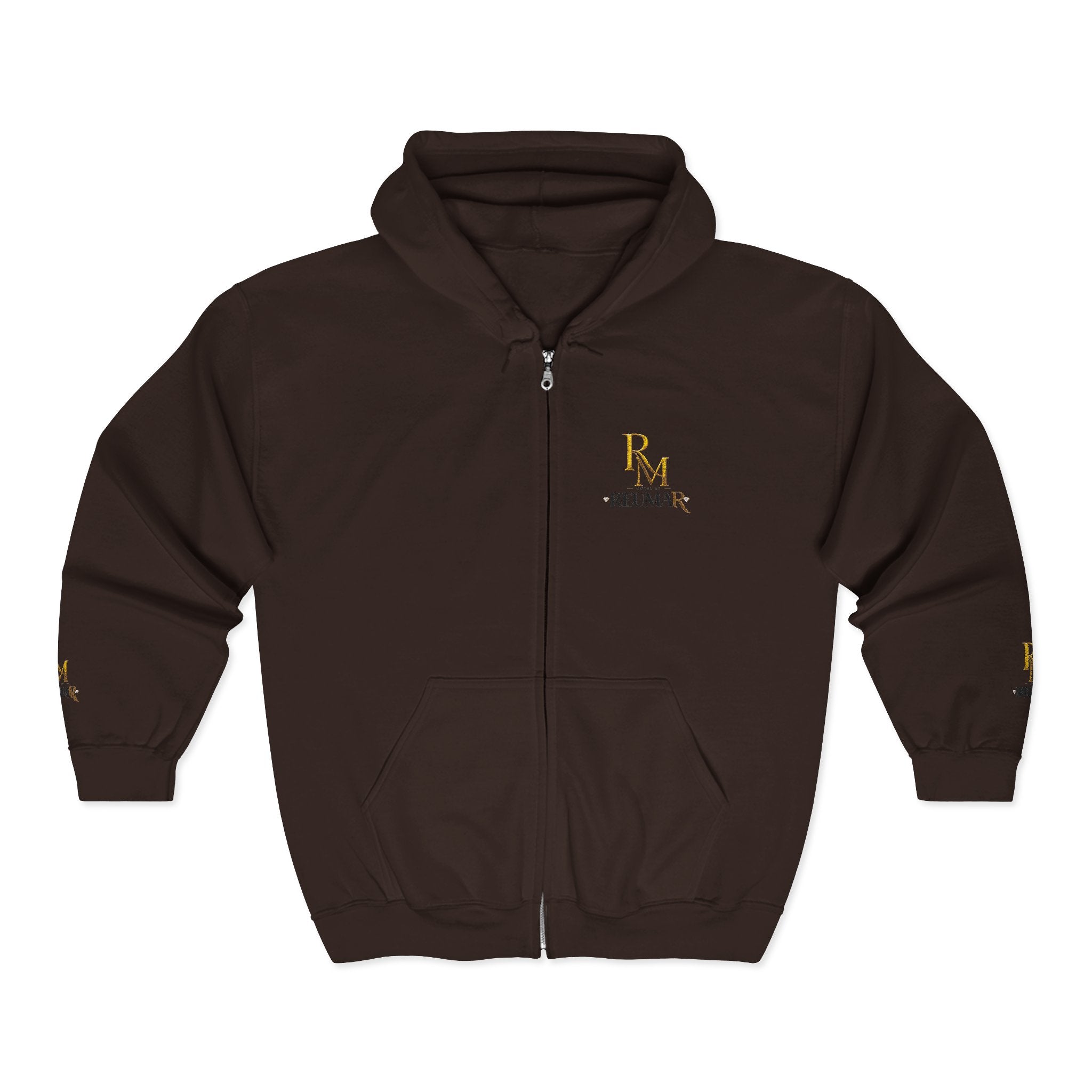 Embroidered RM Gold Crest Full-Zip Hoodie