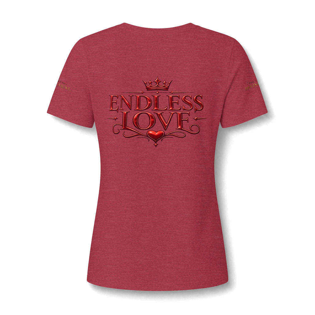 Women's V-Neck Tee — 'Reumar' Gold Monogram Logo