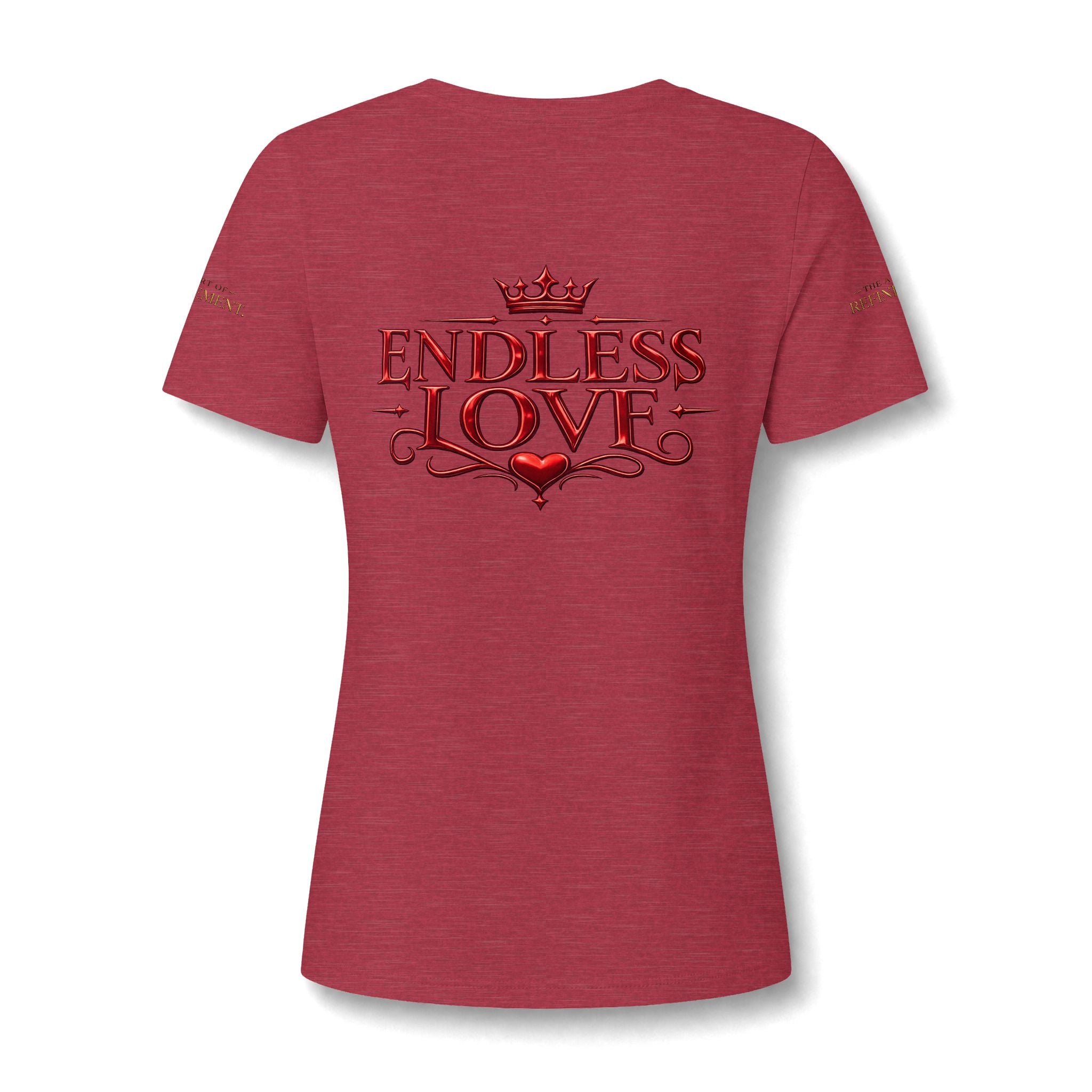 Women's V-Neck Tee — 'Reumar' Gold Monogram Logo