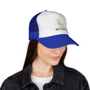 Reumar Gold Monogram Trucker Cap
