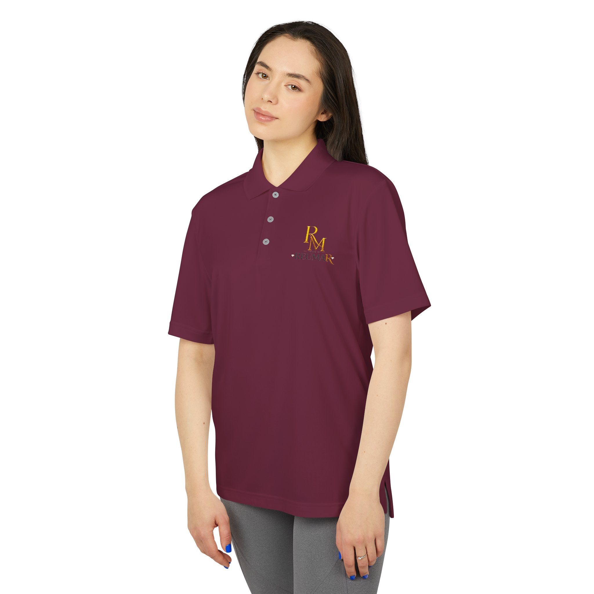 Performance Polo Shirt — RM Rose Mans Gold Logo