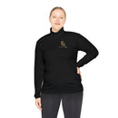 Quarter-Zip Pullover — Gold 'RM Reumar' Logo Embroidered Sweatshirt