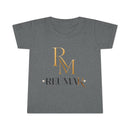 Toddler T-Shirt with Gold Monogram RM | Personalized Kids Tee