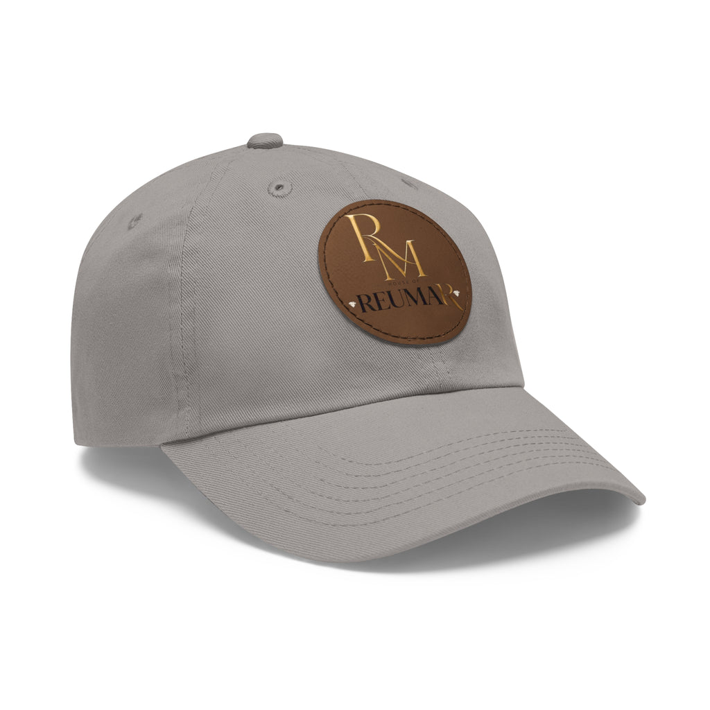 Leather Patch Dad Hat — Embossed RM REUMAN Logo Baseball Cap