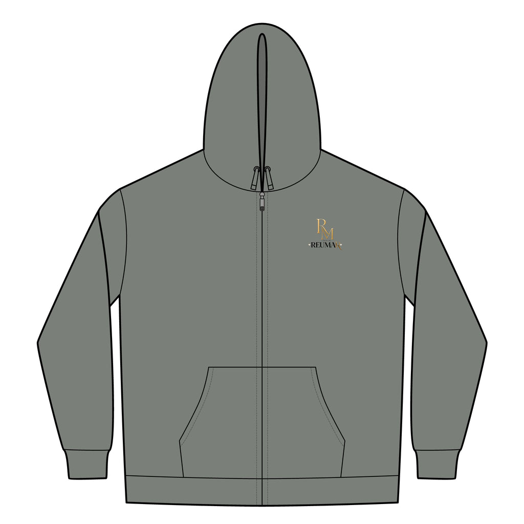Embroidered Sherpa-Lined Zip Hoodie