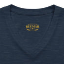 Women's V-Neck Tee — 'Reumar' Gold Monogram Logo
