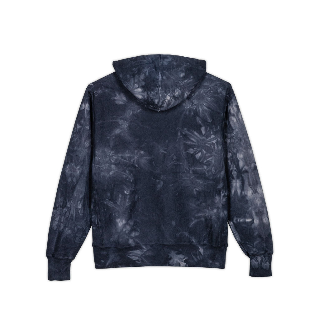 Tie-Dye Embroidered Hoodie — Black Marble RM Logo