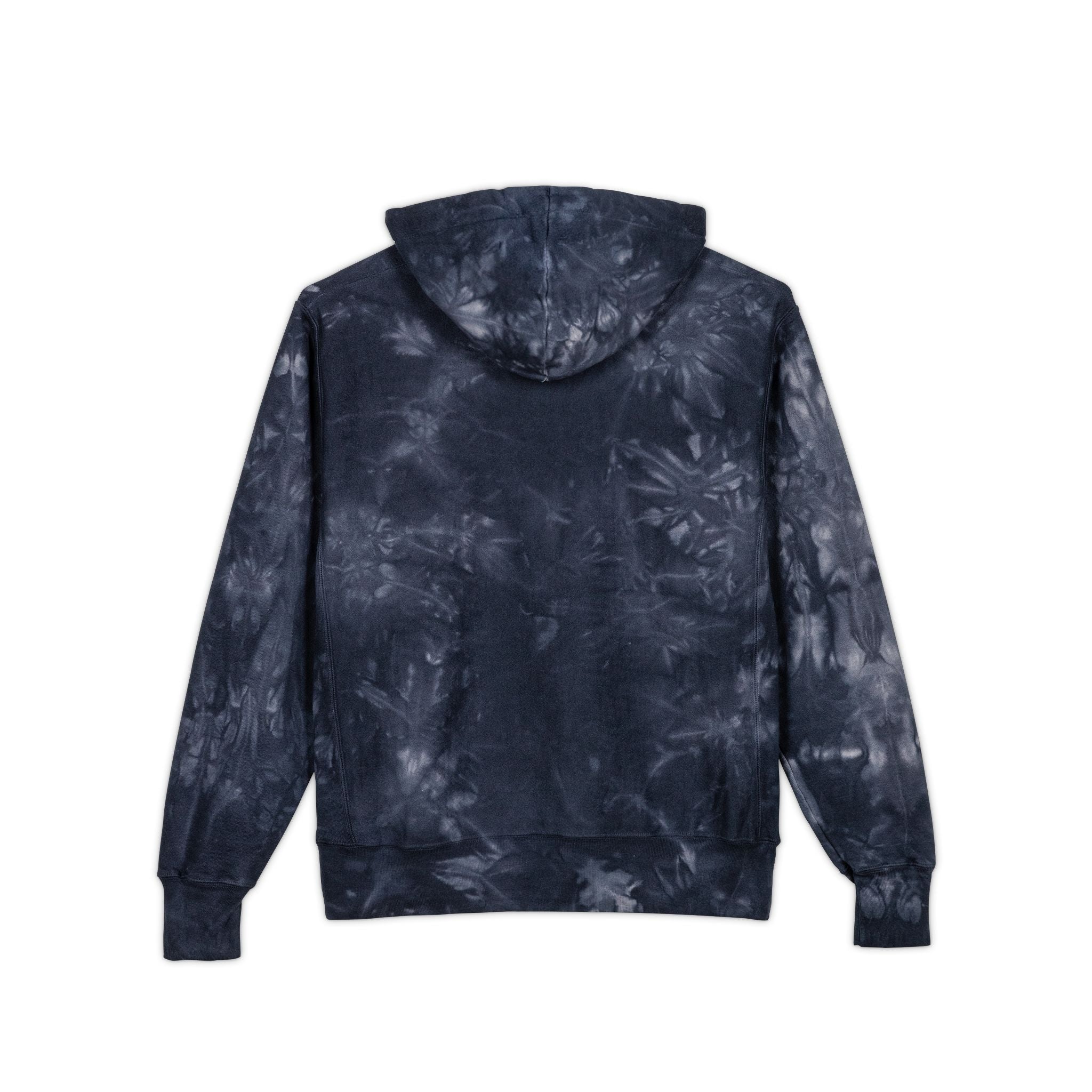 Tie-Dye Embroidered Hoodie — Black Marble RM Logo