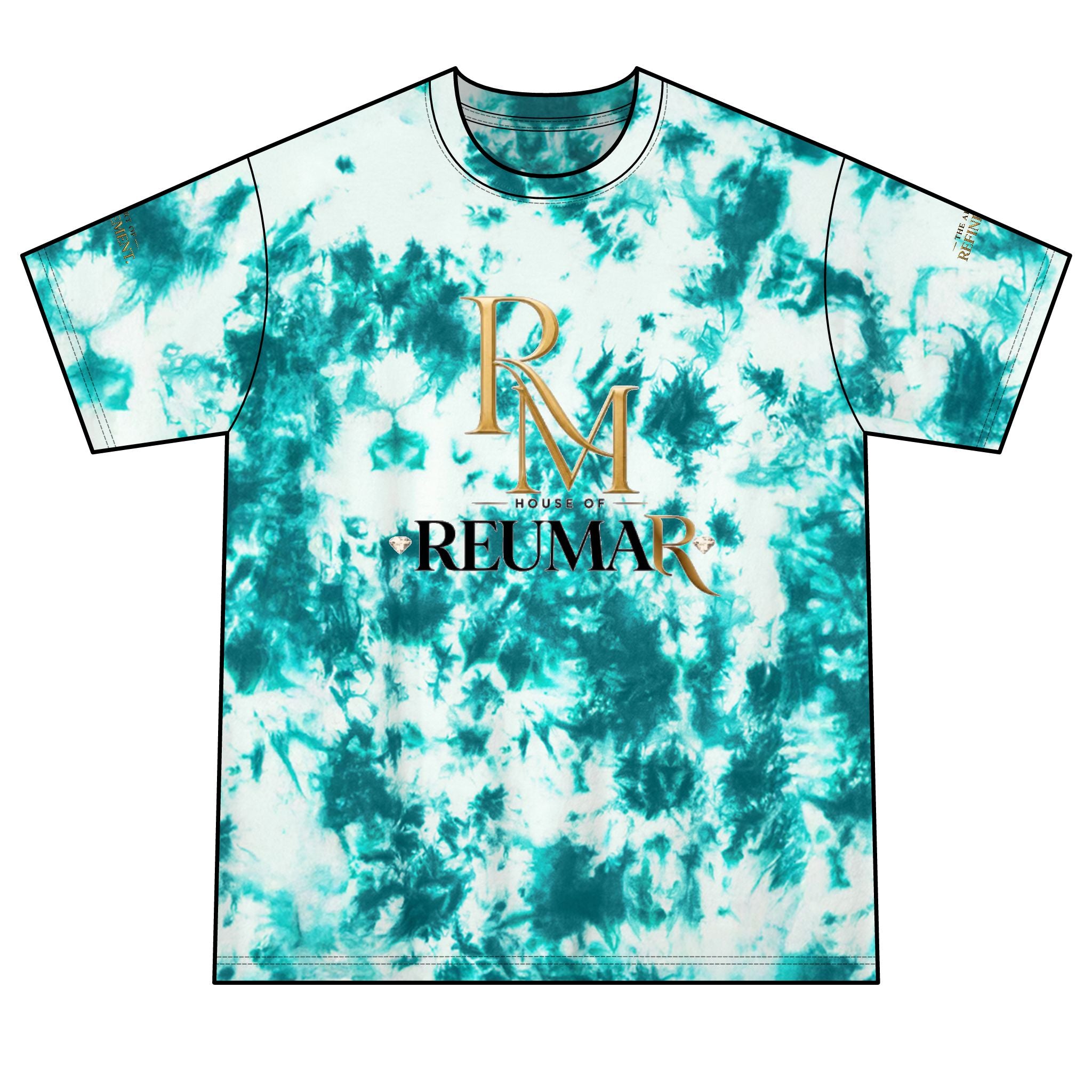 Tie-Dye Logo Tee — House of Reumar Red & Black Crystal Pattern