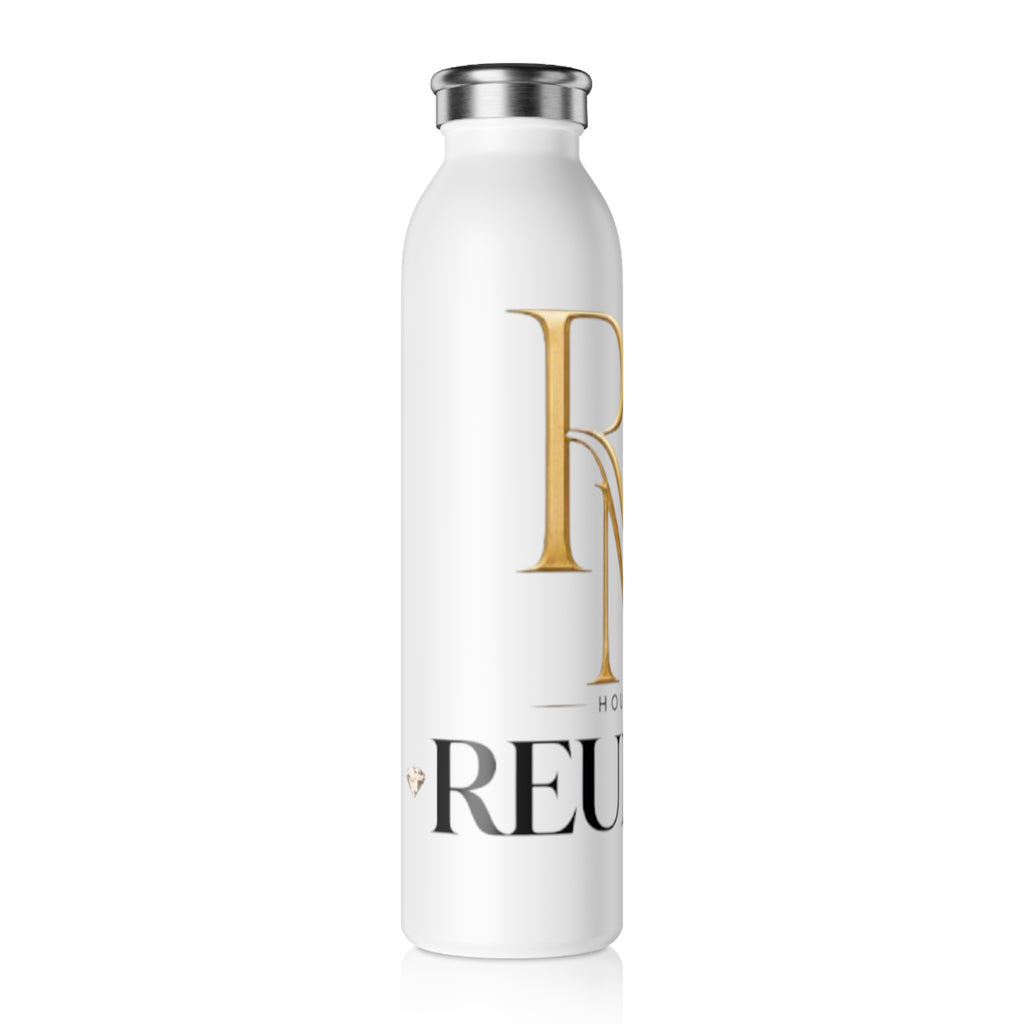 Slim Stainless Water Bottle — House of Reuma Gold Monogram