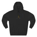 Minimalist Gold Monogram Hoodie — 'RM' Chest Logo Fleece Pullover