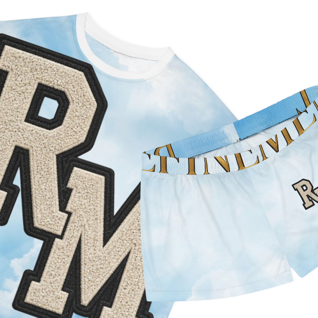 Soldier Scene Pajama Set — Women's Short Sleepwear with Leopard Shorts