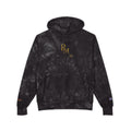Tie-Dye Embroidered Hoodie — Black Marble RM Logo