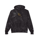 Tie-Dye Embroidered Hoodie — Black Marble RM Logo