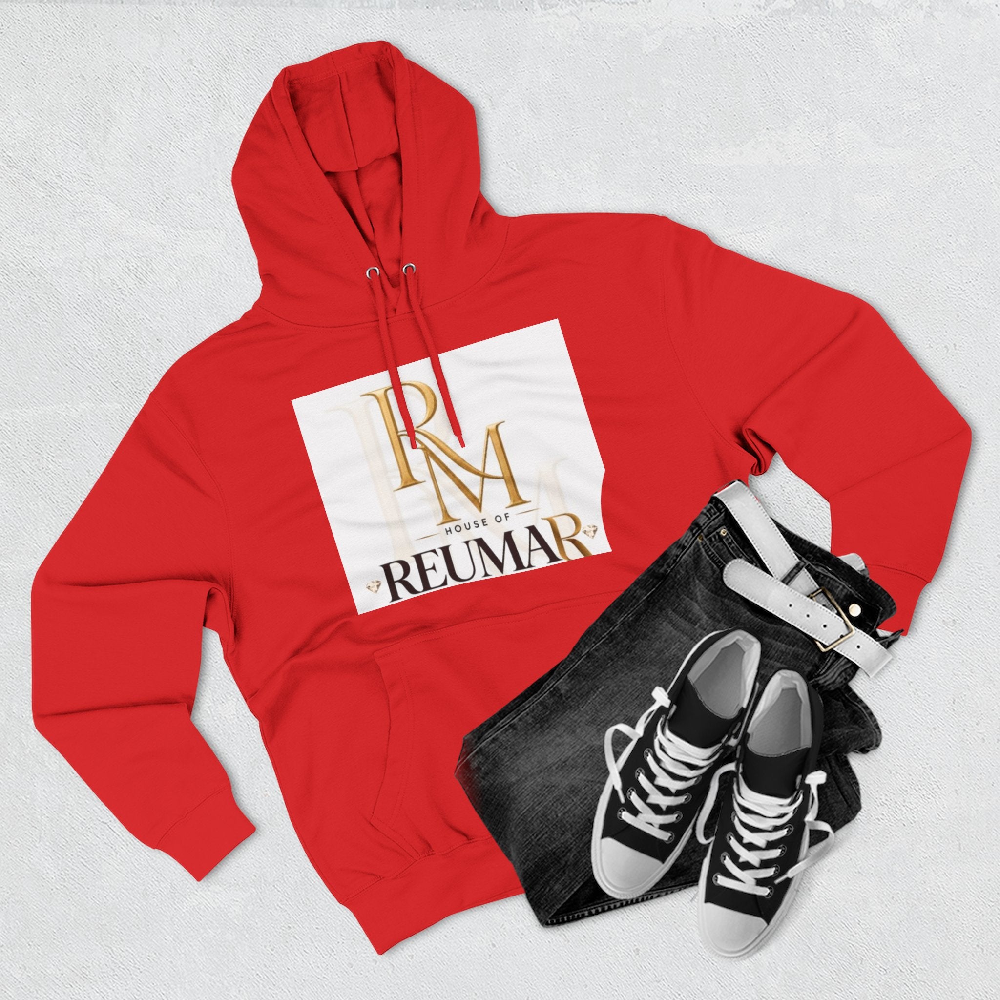 Art Lover Boutique Fleece Hoodie – 'House of Reumar' Designer Logo Pullover