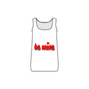 Be Mine Valentine Tank Top — Women's Ribbed Tank with Red Script