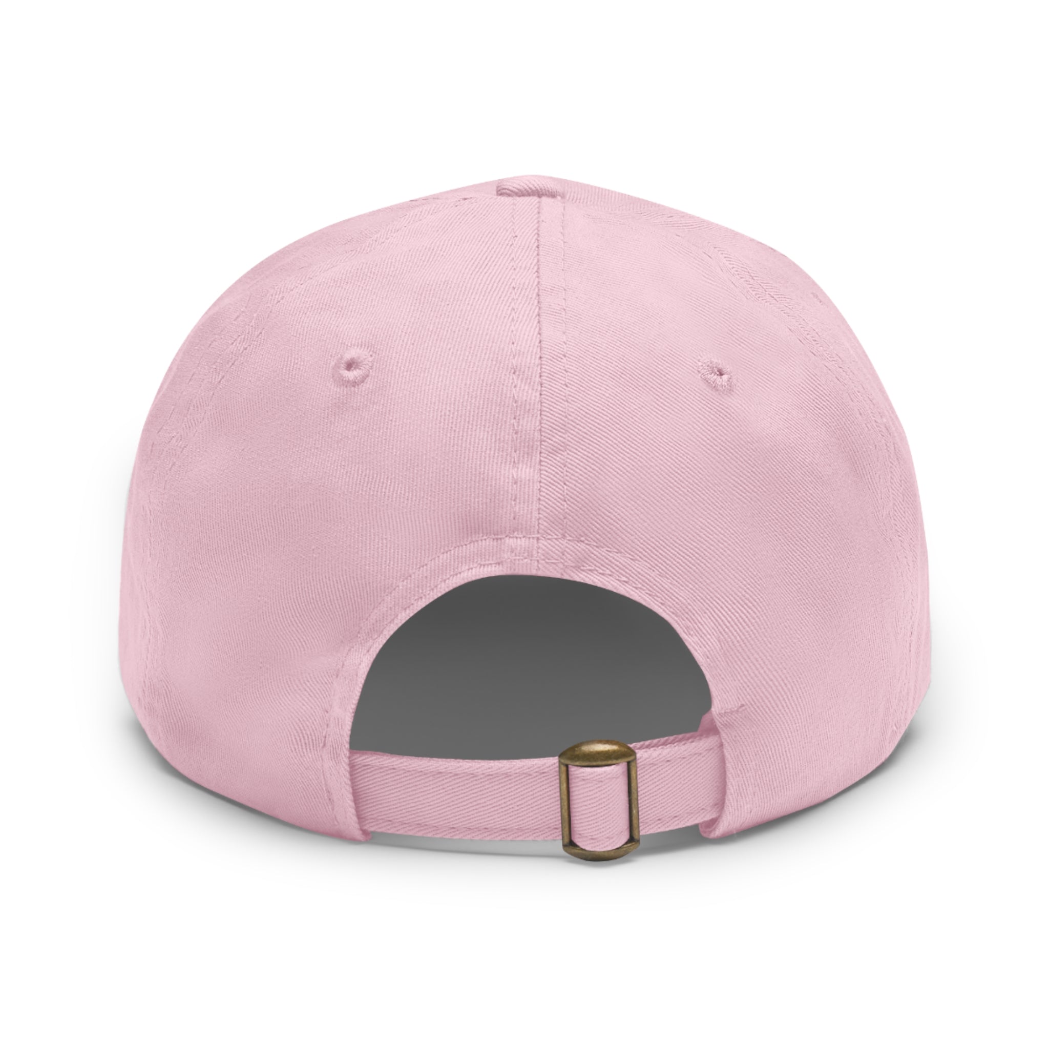 Reumar Pink Leather Patch Dad Hat