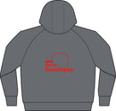 Women's Black Full‑Zip Hoodie with Gold RM Logo — Varsity Fleece Jacket