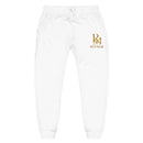 Embroidered Relaxed Sweatpants — Minimal Gold Monogram Lounge Joggers