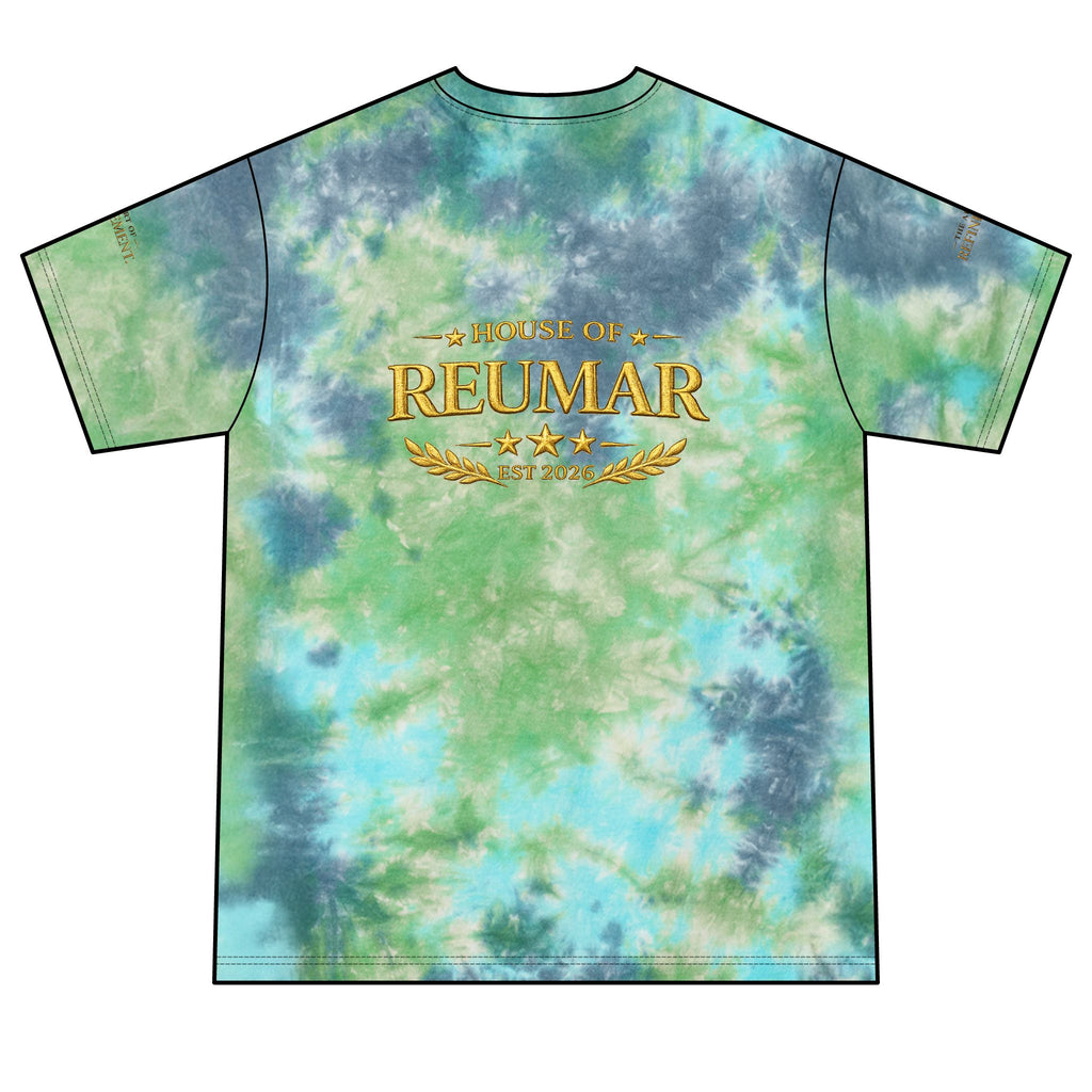 Tie-Dye Logo Tee — House of Reumar Red & Black Crystal Pattern