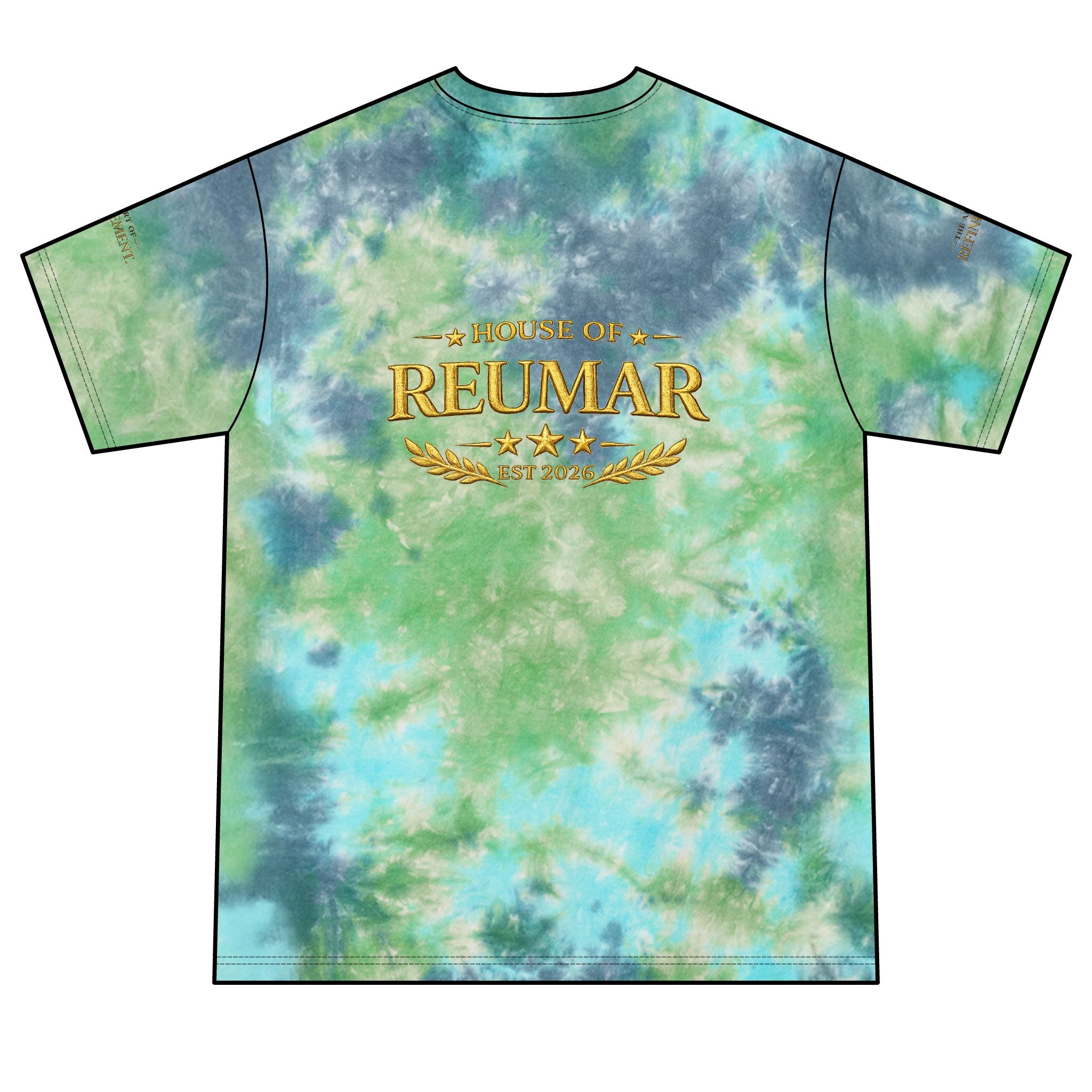 Tie-Dye Logo Tee — House of Reumar Red & Black Crystal Pattern