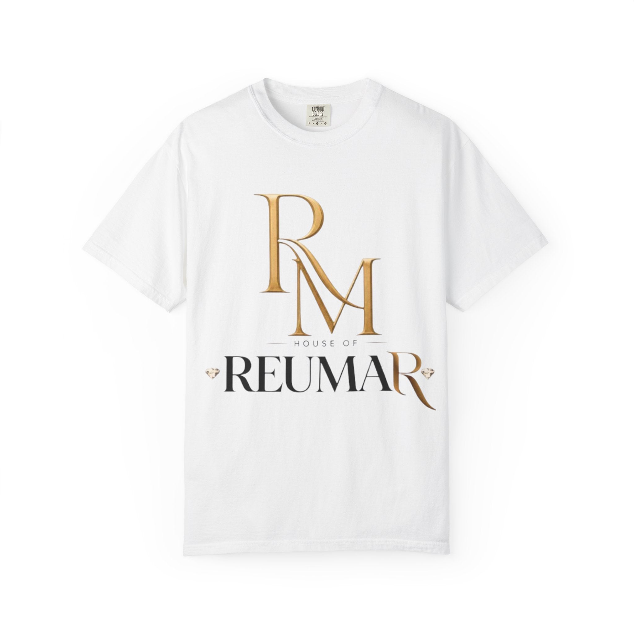 Reumar Logo T-Shirt — 'House of Reumar' Front Crest & 'More Coffee Less Hustle' Back Graphic