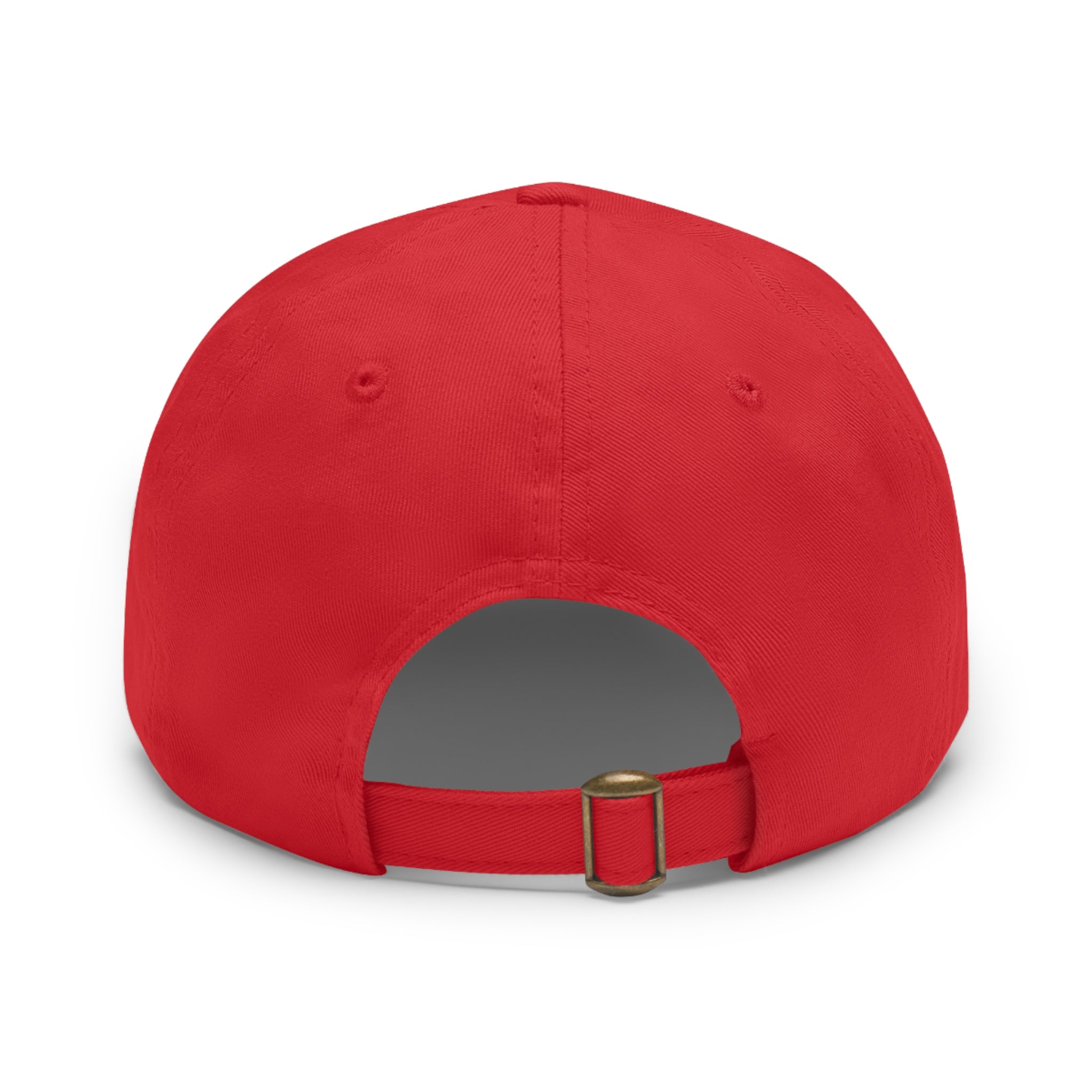 Reumar Pink Leather Patch Dad Hat