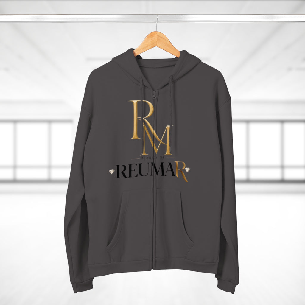 Reumar Zip Hoodie - House of Reumar Gold Logo Hooded Sweatshirt