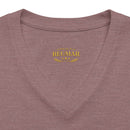 Women's V-Neck Tee — 'Reumar' Gold Monogram Logo