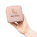 Travel Jewelry Case – Compact Pink Jewelry Organizer with Ring & Earring Compartments