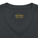 Women's V-Neck Tee — 'Reumar' Gold Monogram Logo