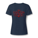Women's V-Neck Tee — 'Reumar' Gold Monogram Logo