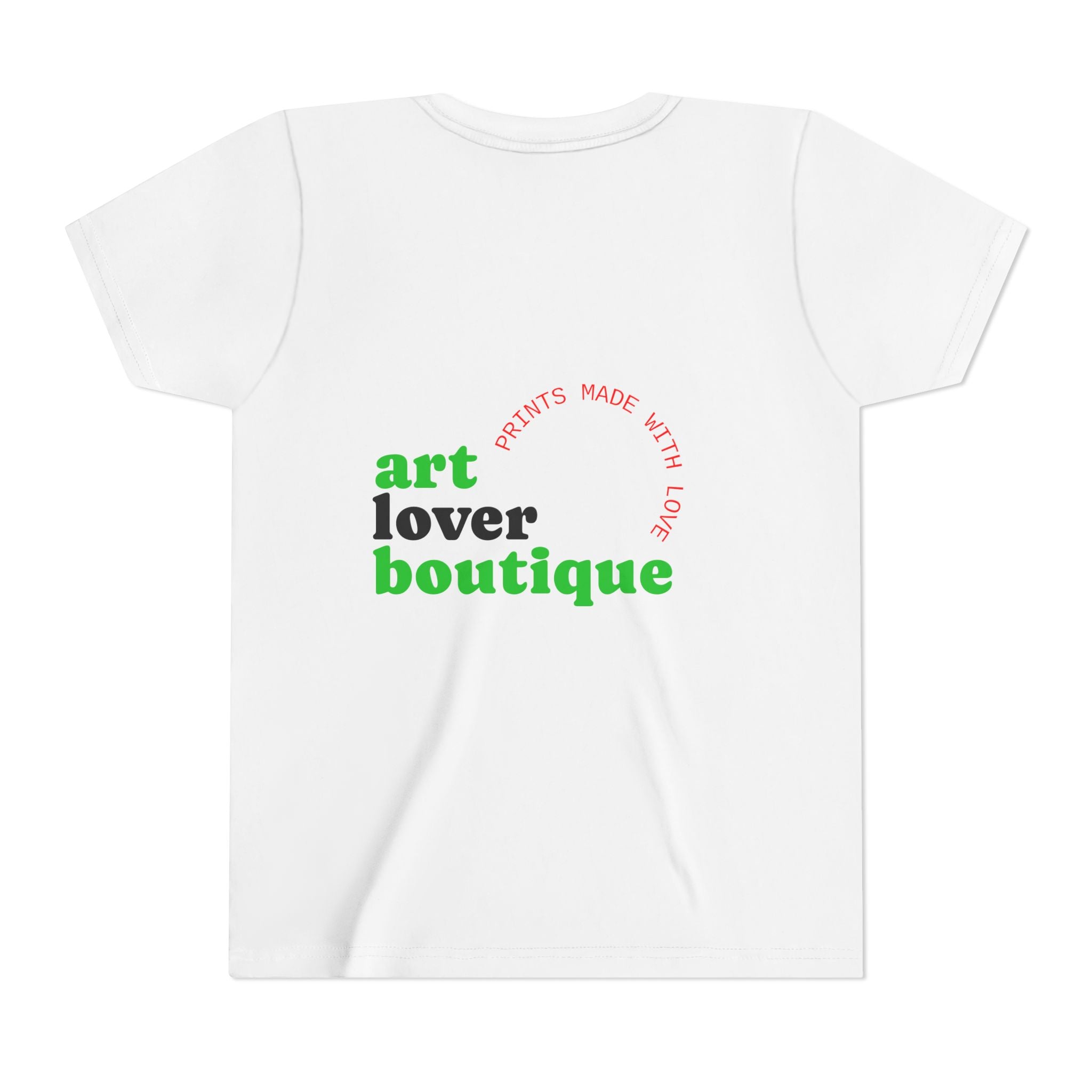 Youth Tee - Reumar Gold Monogram Front & 'art lover boutique' Back