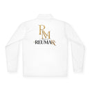 Quarter-Zip Pullover — Gold 'RM Reumar' Logo Embroidered Sweatshirt