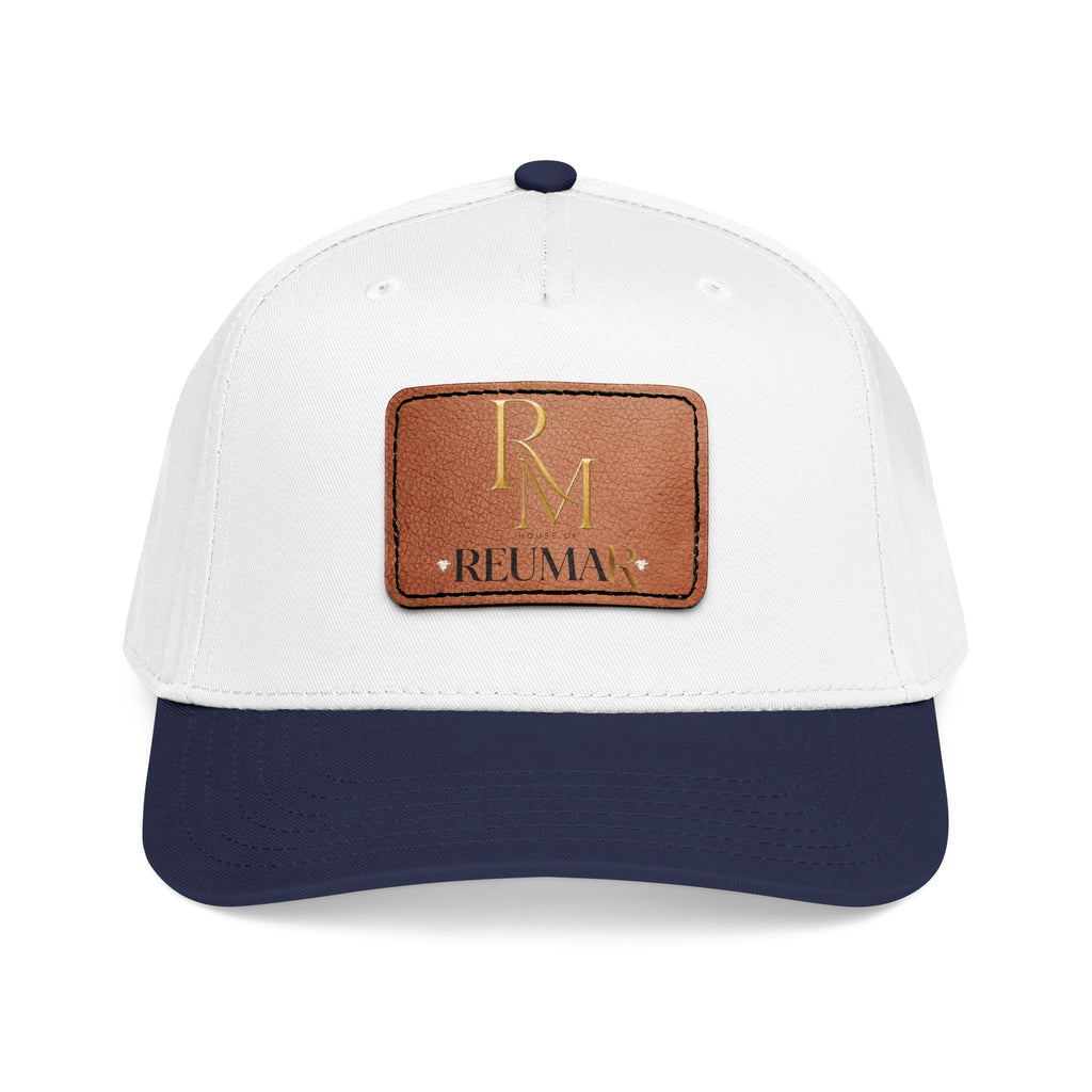 Leather Patch Baseball Cap - Monogram RM Reumay