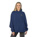 Relaxed Hoodie with Gold Monogram — Black Casual Pullover