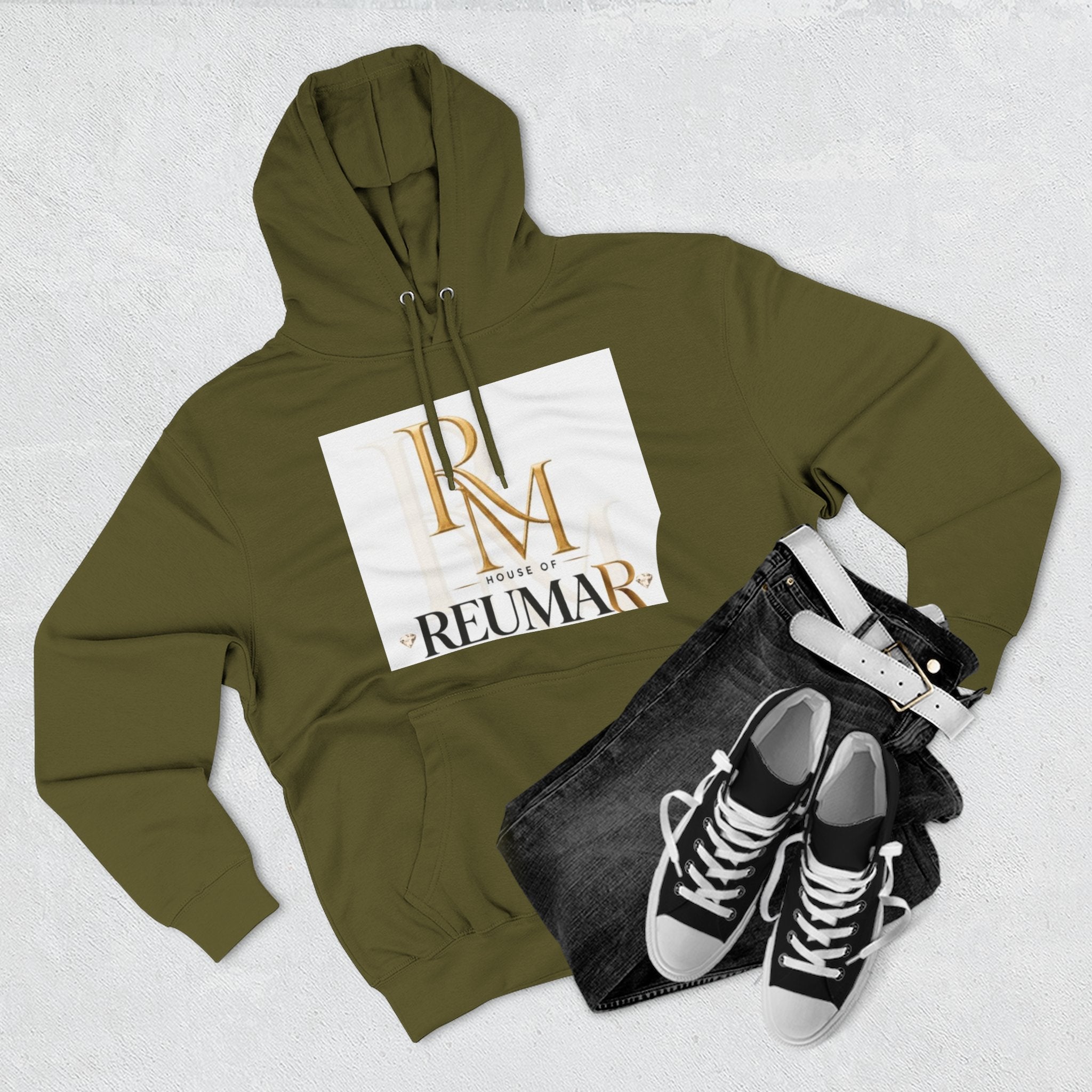 Art Lover Boutique Fleece Hoodie – 'House of Reumar' Designer Logo Pullover