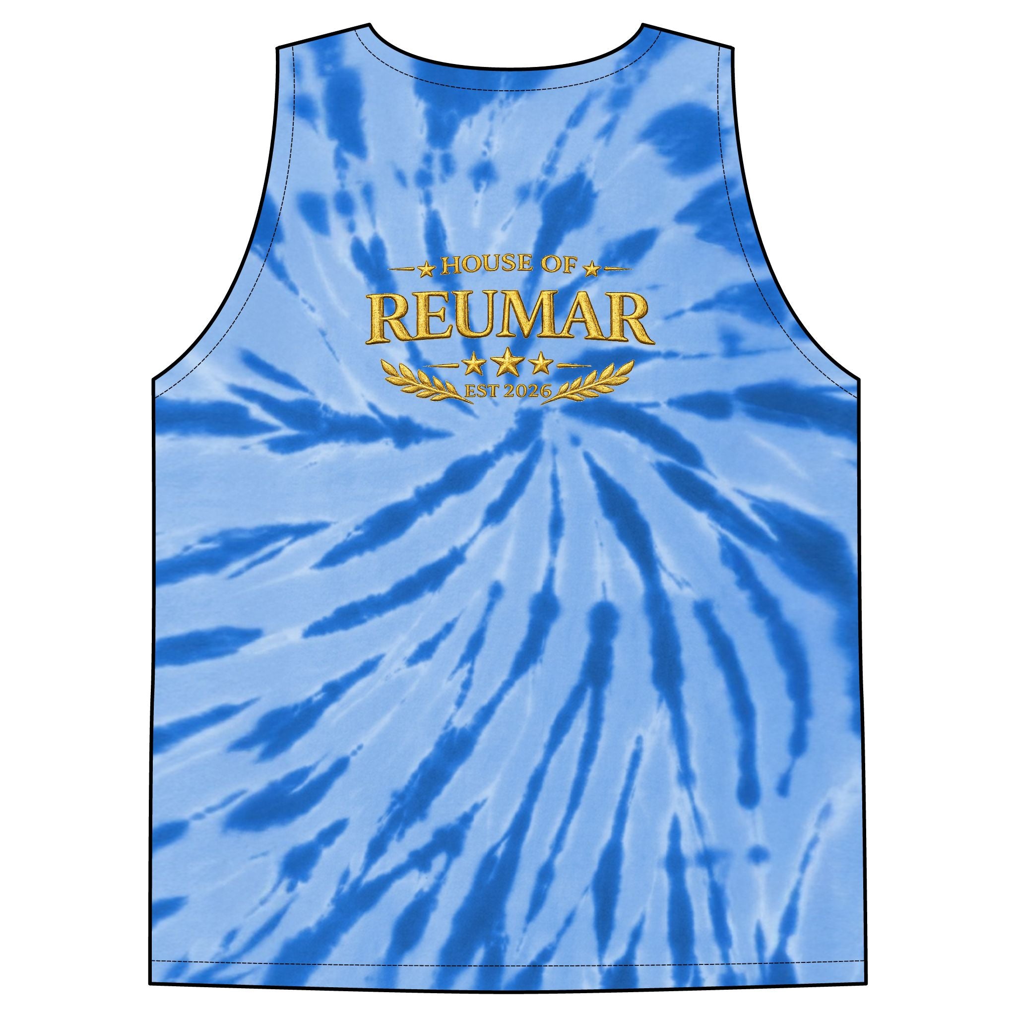Tie-Dye Tank Top — "Endless Love" Graphic Spiral Vest
