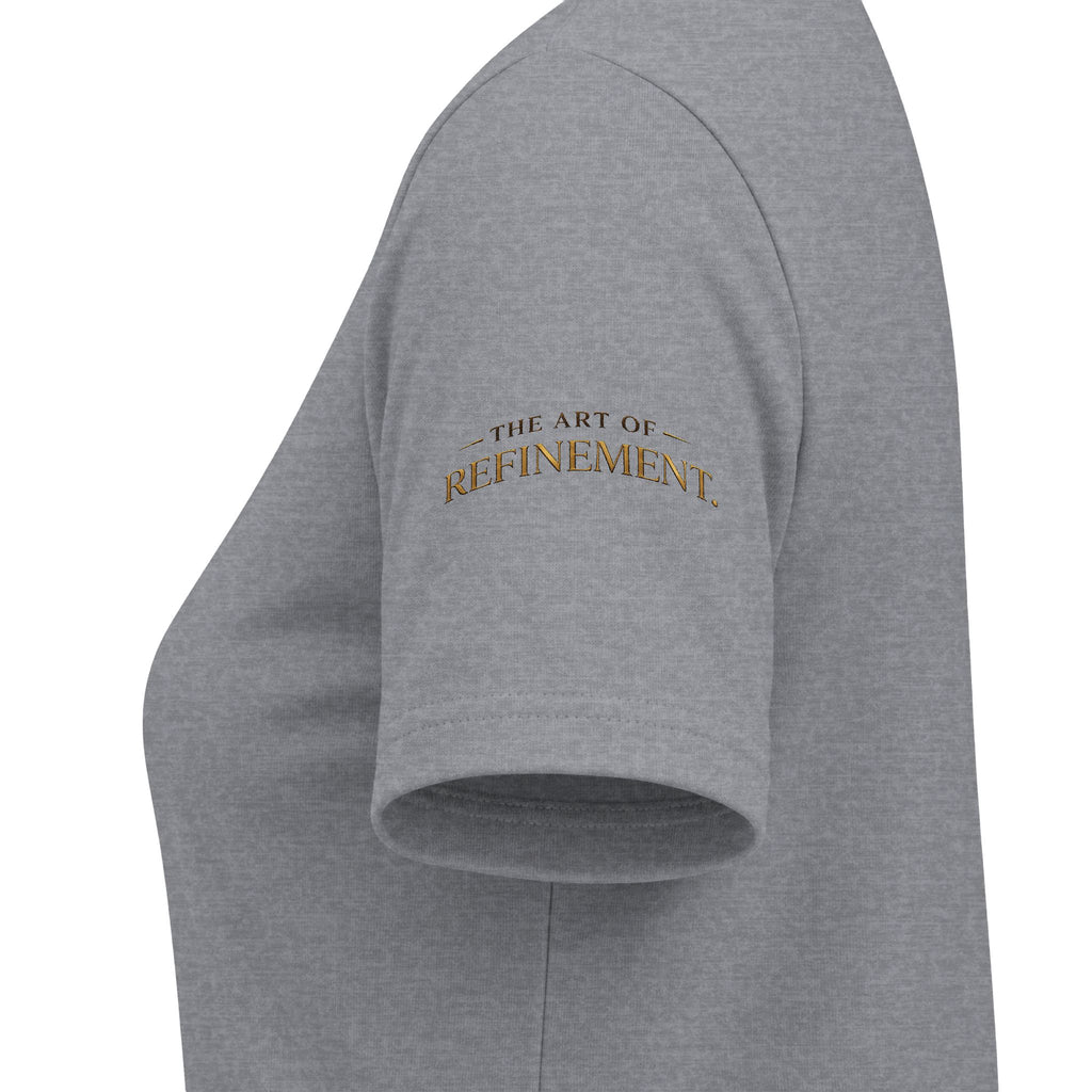 Women's V-Neck Tee — 'Reumar' Gold Monogram Logo