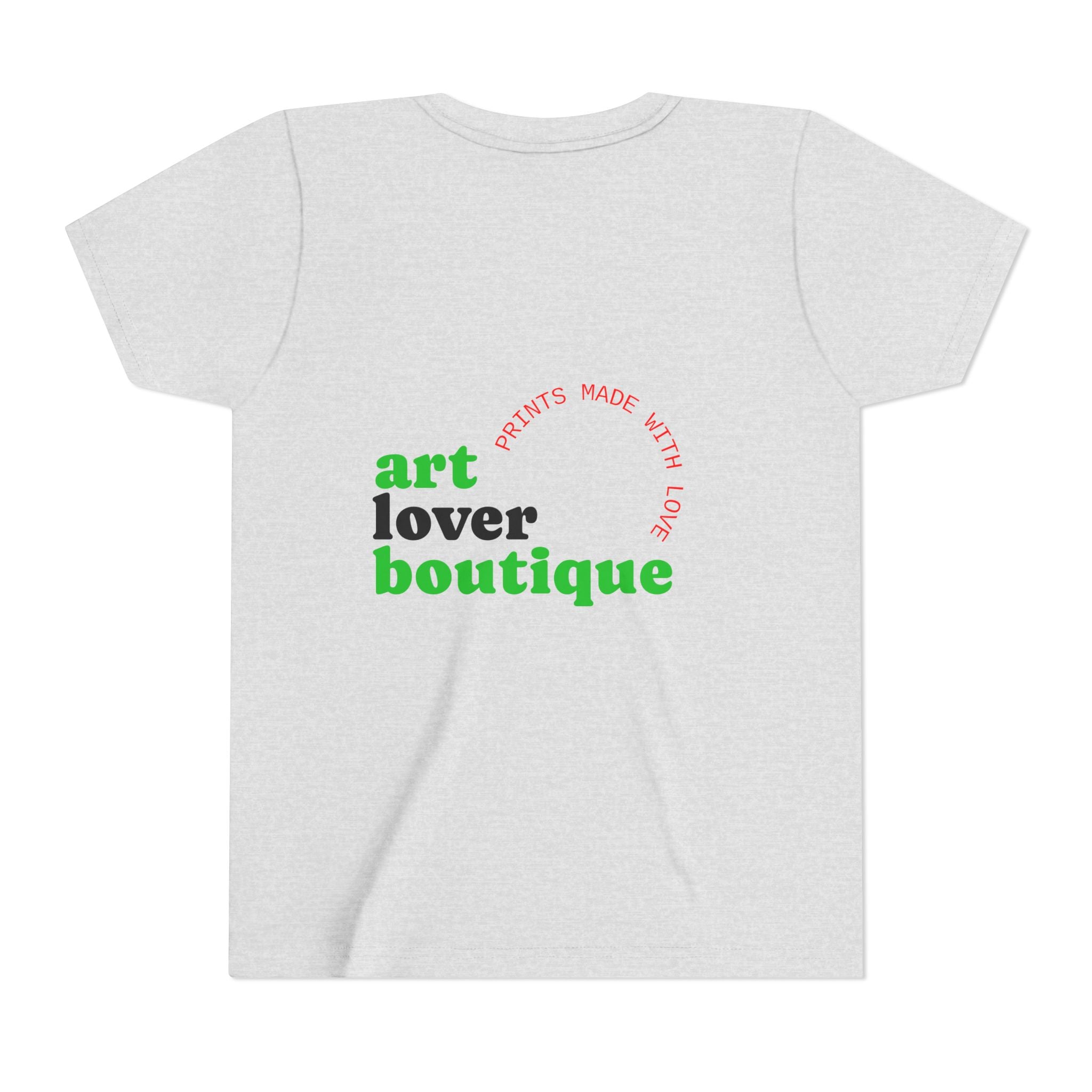 Youth Tee - Reumar Gold Monogram Front & 'art lover boutique' Back