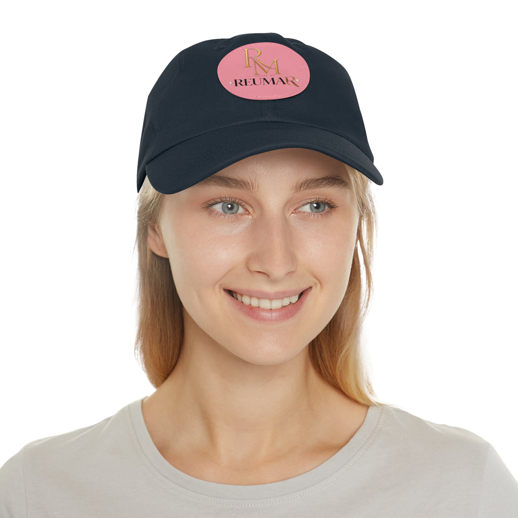 Leather Patch Dad Hat — Embossed RM REUMAN Logo Baseball Cap