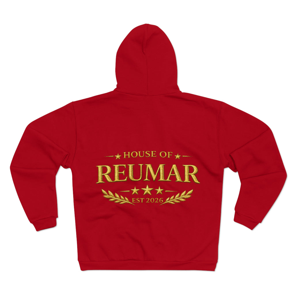 Reumar Zip Hoodie - House of Reumar Gold Logo Hooded Sweatshirt