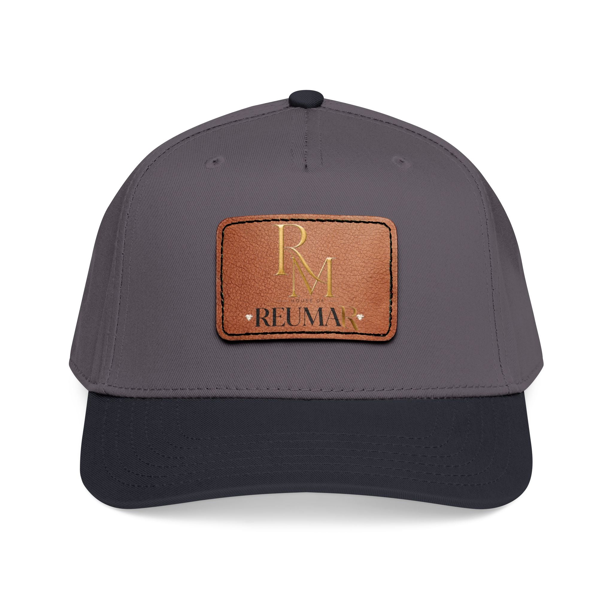 Leather Patch Baseball Cap - Monogram RM Reumay