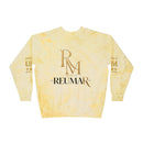 Refined Gold Tie-Dye Crewneck Sweatshirt — “REUMAR” / The Art of Refinement