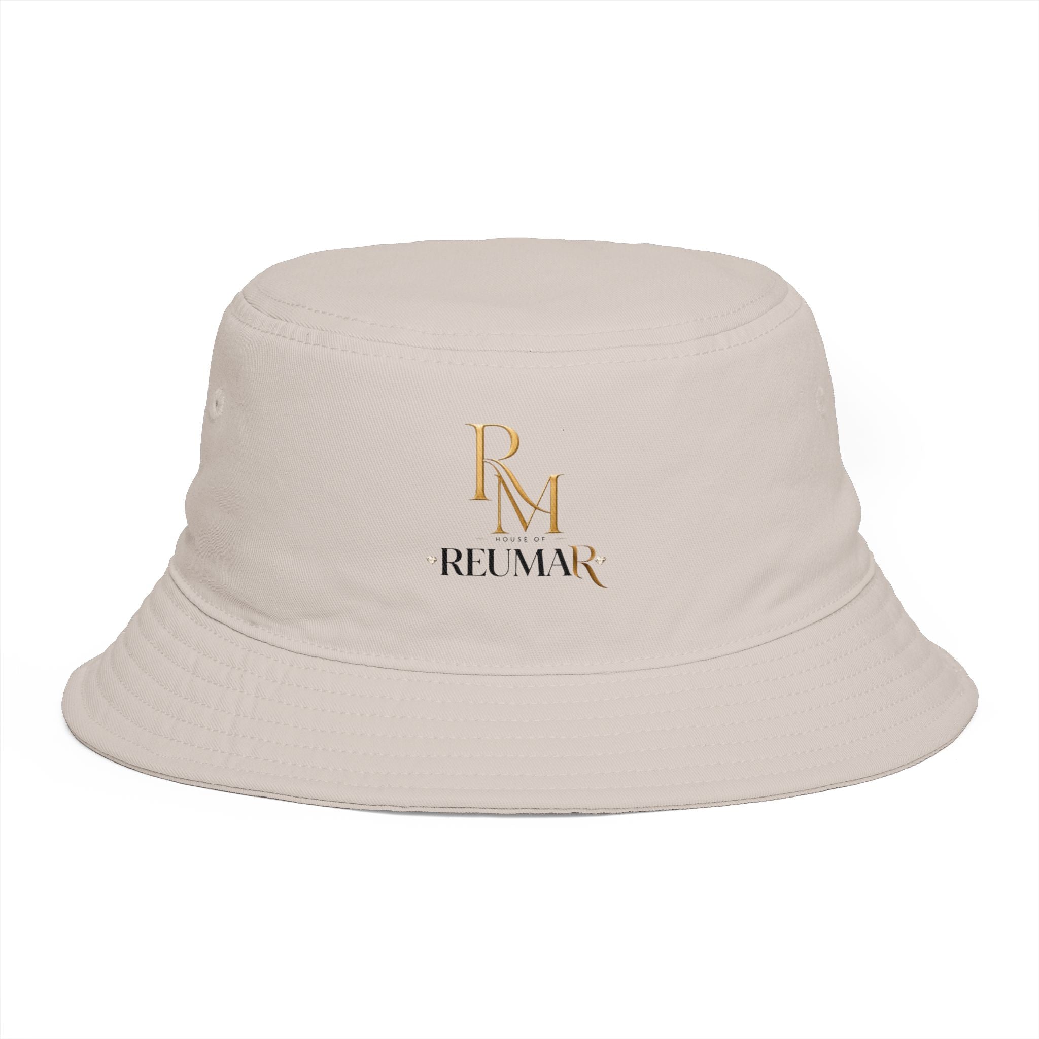 Bucket Hat — RM Reimay Gold Monogram Embroidered Logo