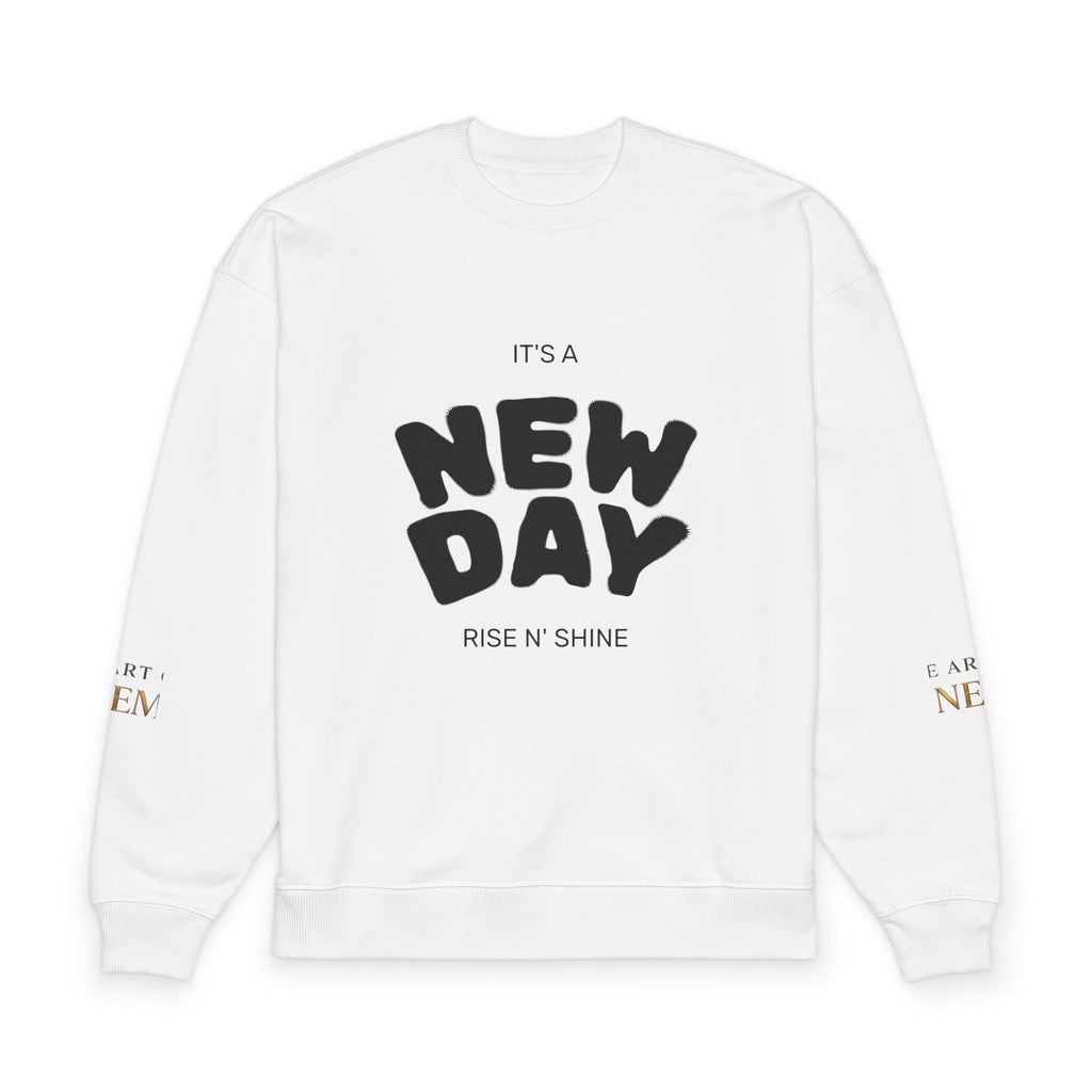 Sweatshirt — "It's a New Day" Oversized Organic Crewneck